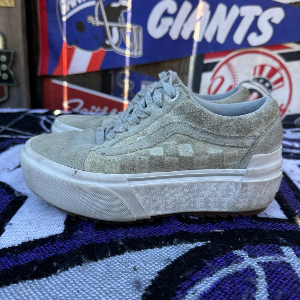 Size 5‎ - Vans - Old Skool Stacked Grey Checkered Chunky Platform